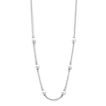 Athena Halskette 45 cm - Sterlingsilber - Süßwasserperlen